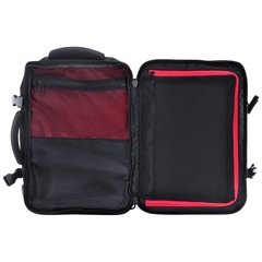 MOCHILA PARA NOTEBOOK ATÉ 15.6" TRAVELTECH PRETA COM DETALHES EM VERMELHO - TB-2