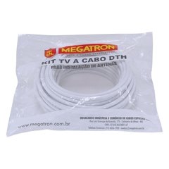 KIT CABO COAXIAL OI TV RG6 67% 15 METROS BRANCO - comprar online