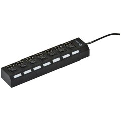 HUB USB 2.0 7 PORTAS COM CABO E LED INDICADOR - HUV-40 - Preech Informática - Informática e suas tecnologias