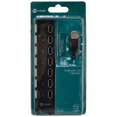 HUB USB 2.0 7 PORTAS COM CABO E LED INDICADOR - HUV-40 - loja online