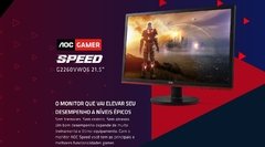 MONITOR GAMER SPEED LED AOC 21,5" 1920X1080 (FULL HD) 1MS 75HZ VGA/HDMI/DISPLAY PORT AMD FREE SYNC - G2260VWQ6 - loja online