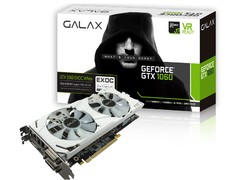 GEFORCE GALAX GTX ENTUSIASTA NVIDIA GTX 1060 EXOC WHITE 3GB DDR5 192BIT 8008MHZ 1556MHZ 1152 CUDA CORES DVI HDMI DP