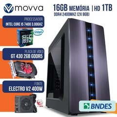 COMPUTADOR GAMER MVX5 INTEL I5 7400 3.0GHZ 7ª GER. MEM. 16GB (2X 8GB) HD 1TB HDMI GT430 2GB FONTE 400W LINUX