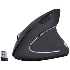 MOUSE SEM FIO RECARREGAVEL 2.4 GHZ VERTICAL ERGONOMICO ORTOPEDICO POWER FIT 1600 DPI PRETO USB - PM300 na internet