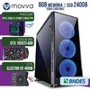 COMPUTADOR GAMER MVX3 INTEL I3 9100F 3.6GHZ 9ª GER. MEM. 8GB DDR4 SSD 240GB GTX 1050TI 4GB DDR5 FONTE 400W LINUX