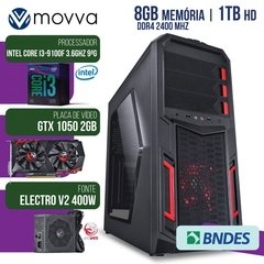 COMPUTADOR GAMER MVX3 INTEL I3 9100F 3.6GHZ 9ª GER. MEM. 8GB DDR4 1TB GTX 1050 2GB DDR5 FONTE 400W LINUX