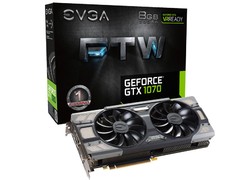 GEFORCE EVGA GTX ENTUSIASTA NVIDIA GTX 1070 FTW 8GB DDR5 256BIT 8000MHZ 1607MHZ 1920 CUDA CORES DVI HDMI DP