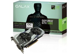 GEFORCE GALAX GTX ENTUSIASTA NVIDIA GTX 1060 OC DUAL FAN 6GB DDR5 192BIT 8008MHZ 1518MHZ 1280 CUDA CORES DVI HDMI DP