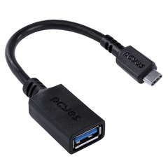 ADAPTADOR OTG TIPO C PARA USB A 3.0 PARA CELULAR SMARTPHONE 15 CM PRETO - P3AMUP-15 na internet