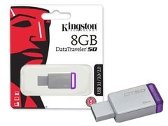 PEN DRIVE USB 3.1 KINGSTON DT50/8GB DATATRAVELER 50 8GB METAL ROXO