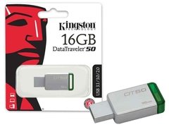 PEN DRIVE USB 3.1 KINGSTON DT50/16GB DATATRAVELER 50 16GB METAL VERDE