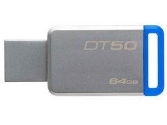 PEN DRIVE USB 3.1 KINGSTON DT50/64GB DATATRAVELER 50 64GB METAL AZUL na internet