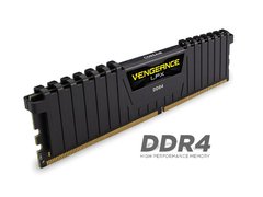 MEMORIA DESKTOP GAMER DDR4 CORSAIR CMK16GX4M1B3000C15 16GB 3000MHZ DIMM CL15 VENGEANCE LPX BLACK - comprar online