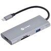 HUB USB TIPO C / TYPE C 7 EM 1 COM 3 USB 3.0 + LEITOR DE CARTÃO SD/TF + HDMI + TIPO C COM POWER DELIVERY (PD) 60W -HC-7