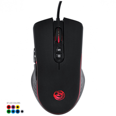 MOUSE GAMER USB MA7 4000 DPI SENSOR AVAGO 3050 LED 7 CORES 1.8 METROS