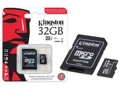 CARTAO DE MEMORIA CLASSE 10 KINGSTON SDCIT/32GB MICRO SDHC INDUSTRIAL 32GB COM ADAPTADOR SD UHS-1