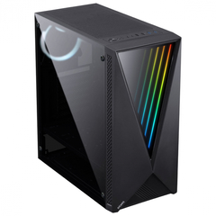 Imagem do GABINETE MID-TOWER VECTOR PRETO 3 FANS RGB LATERAL EM VIDRO TEMPERADO - VCPTRGB3FV