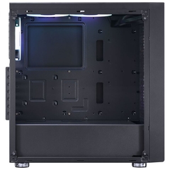 Imagem do GABINETE MID-TOWER POLARIS PRETO 3 FANS RGB LATERAL EM VIDRO TEMPERADO - PLPTRGB3FV