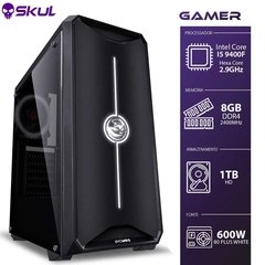 COMPUTADOR GAMER 5000 - I5 9400F 2.9GHZ 9ª GER. MEM. 8GB DDR4 HD 1TB FONTE 600W 80 PLUS WHITE - G9400F1T8- SKUL