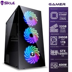 COMPUTADOR GAMER 5000 - I5 9400F 2.9GHZ 9ª GER. MEM. 32GB DDR4 (4X 8GB) SSD 240GB HD 1TB GTX 1050TI 4GB FONTE 600W