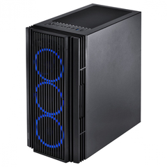 GABINETE MID-TOWER ATMOS PRETO COM 4 FANS 120MM LED AZUL - LATERAL EM VIDRO TEMPERADO - ATPTAZ4FCV - comprar online