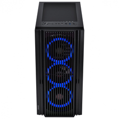 GABINETE MID-TOWER ATMOS PRETO COM 4 FANS 120MM LED AZUL - LATERAL EM VIDRO TEMPERADO - ATPTAZ4FCV - Preech Informática - Informática e suas tecnologias