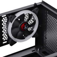 GABINETE MID-TOWER ATMOS PRETO COM 4 FANS 120MM LED VERMELHO - LATERAL EM VIDRO TEMPERADO - ATPTVM4FCV - comprar online