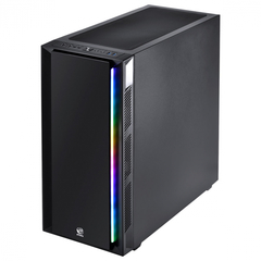 GABINETE FULL-TOWER CHROMA PRETO COM LED E FAN TRASEIRO RGB - LATERAL EM VIDRO TEMPERADO - CHPTRGB1FCV - comprar online