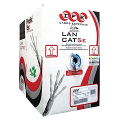 CABO LAN UTP 4X24 AWG CAIXA COM 300 M AZUL 100% COBRE CAT5E - IFE - comprar online