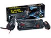 KIT TECLADO, MOUSE GAMER e HEADSET GENIUS 31330220104 KMH-200 USB COR PRETO