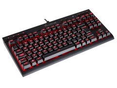 TECLADO GAMER CORSAIR CH-9115020-BR K63 COMPACT RETROILUMINACAO RED TECLAS CHERRY MX RED - loja online