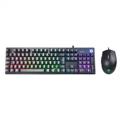 KIT TECLADO E MOUSE USB GAMER KM300F PRETO