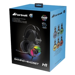 Headset Gamer RGB H1 PRO Cinza FORTREK - Preech Informática - Informática e suas tecnologias