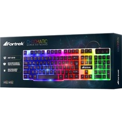 Teclado Gamer Multimídia CHROMATIC GK-710 Preto com LED Colorido FORTREK - Preech Informática - Informática e suas tecnologias