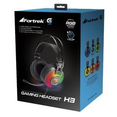 Headset Gamer RGB G Pro H3 Cinza FORTREK - Preech Informática - Informática e suas tecnologias