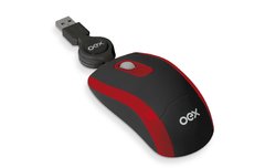 MOUSE ÓPTICO OEX MS201 VERMELHO E PRETO