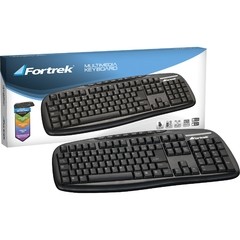 Teclado Multimídia USB ABNT2 MK-101BK Preto FORTREK