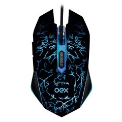 Mouse Gamer Oex Óptico Action USB 6 Botões MS-300 Preto