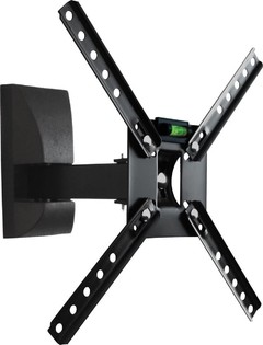 SUPORTE PARA TV LCD DE 10'' A 55'' MODELO ARTICULADO SBRP130 PRETO- COM INCLINAÇÃO DE ATÉ 15°