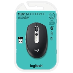 Mouse Logitech M585 Sem Fio Multi-Device Tecnologia Flow Unifying Preto 1000DPI