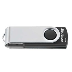 PENDRIVE 4GB TWIST2 PD586 PRETO E PRATA - MULTILASER na internet