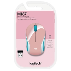 Mini Mouse Logitech M187 Sem Fio Rosa 1000DPI na internet