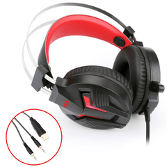 Headset Redragon Gamer Memecoleous H112 Preto/Vermelho - comprar online