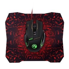 MOUSE GAMER MARVO G909 3200 DPI 8D USB + MOUSE PAD G1