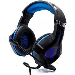 Headset Gamer Scorpion Com Fio Microfone Articulado e Led Azul - Gh-x1000 - loja online