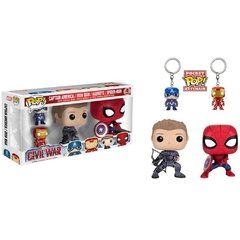 BONECO FUNKO POP MARVEL CIVIL WAR 4 PACK