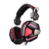 HEADSET SATELLITE COM MICROFONE AE-351 PRETO E VERMELHO