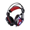 HEADSET SATELLITE COM MICROFONE AE-350 PRETO E VERMELHO