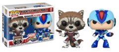 BONECO FUNKO POP MARVEL VS. CAPCOM 2PK - ROCKET VS. MEGA MAN X