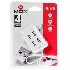 HUB USB MOX MO-US20 4 PORTAS HIGH SPEED BRANCO